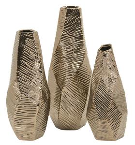 Vase moderne en métal doré découpé avec une finition en laiton élégante et artistique, sculpture décorative pour la décoration de la maison et du bureau de luxe - Product Image 5