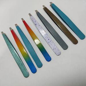 Pinzas para cejas y pestañas de acero inoxidable de grado médico profesional, instrumentos de belleza, instrumento - Product Image 5