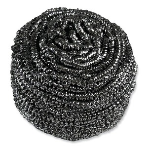 Boardwalk 3.93 pouces. X 1,96 pouces Éponges et tampons à récurer en acier inoxydable argenté 72/carton - Product Image 1