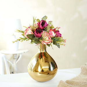 Luxury Bud Shape Metal <b>Vase</b> <b>Gold</b> Elegant Accent Handcrafted Designer Home Office Interior Styling Wholesale Export Supplier - Product Image 5