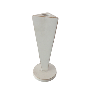 Bougeoir décoratif pour la maison en aluminium blanc avec porte-bougie design moderne couleur cuivre pour mariage - Product Image 1