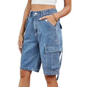 Pantalones cortos de mezclilla lavados de verano para mujer Nueva moda Pantalones cortos de gimnasio de comercio exterior independiente de Europa y América - Product Image 2