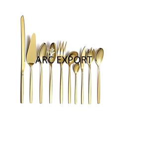 Juego de Cubiertos de Metal blanco y dorado de diseño de lujo, cubiertos de decoración del hogar, juego de cubiertos, cuchara, tenedor y cuchillos, juego de cubiertos de mesa - Product Image 3