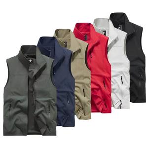 <b>Men's</b> Lightweight Softshell V-neck <b>Waistcoat</b> Breathable Sleeveless Vest Fleece Lining Zipper Closure <b>Casual</b> Autumn Wear 100% - Product Image 6