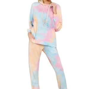 Easy Wash Durable <b>Material</b> Women Tie <b>Dye</b> Tracksuit wholesale rate Anti Wrinkle Casual Wear Tie <b>Dye</b> Tracksuit With Latest Designs - Product Image 1