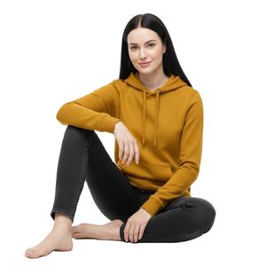 Sudadera con Capucha de Invierno 2026, Diseño Nuevo, Color Ámbar, Gruesa, 100% Algodón, Estilo Urbano de Lujo, Hombros Caídos, Talla Grande, Ecológica - Product Image 1