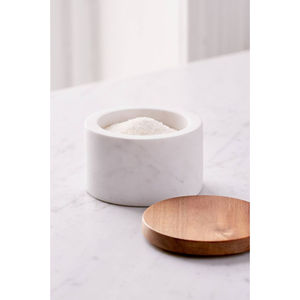 Marble <b>Salt</b> and Sugar Bowl <b>Set</b> Good Quality Round Shape Solid Marble Kitchenware Accessories at Good Price - Product Image 6