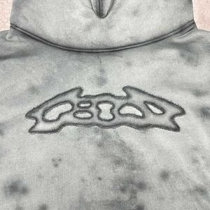 Sweat à capuche surdimensionné pour homme en molleton 100 % coton, de qualité supérieure, tendance, avec broderie et patchs effet vieilli, délavage acide, idéal pour l'hiver - Product Image 5