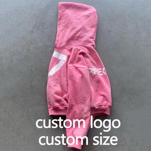 เสื้อฮู้ดผ้าฝ้ายหนาสำหรับผู้ชายวินเทจมีซิปรูดซิปแบบสั่งทำพิมพ์ลายบนหน้าจอเสื้อฮู้ดพิมพ์ลายเฮฟวี่เวท - Product Image 3