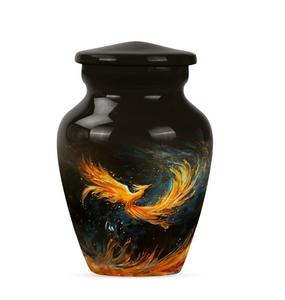 Majestic Phoenix Urne de crémation 10 "Grande urne & 3" Souvenir Urne décorative commémorative symbolique élégante pour souvenir de cendres adultes - Product Image 1