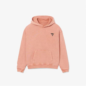 Sudadera con capucha unisex con logotipo personalizado Sudadera con capucha informal de color liso para hombre sin cremallera Sudadera con capucha de lana de gran tamaño con bolsillos delanteros - Product Image 1