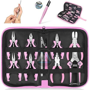 Pince à bec plat de haute précision pour la fabrication de bijoux, en acier inoxydable, outil à mâchoires lisses pour la fabrication de perles - Product Image 6