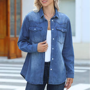 Vestes en jean de haute qualité à prix avantageux, vente en gros, denim délavé, surdimensionné pour femmes, design en denim respirant - Product Image 4