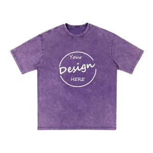 เสื้อยืดคอกลมผ้าฝ้าย100% แอซิดสำหรับผู้ชายทรงโอเวอร์ไซส์สไตล์ลำลองดีไซน์ว่างเปล่าผ้าเทอร์รี่ยาวลายพื้น240กรัม - Product Image 3