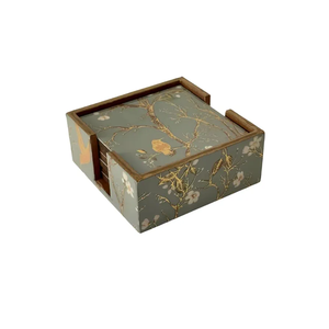 Premium Design Wholesale Resin Coaster Handcrafted Coaster for Office <b>Desk</b> Home & Office <b>Desk</b> Use Stone Square Shape Coasters - Product Image 2