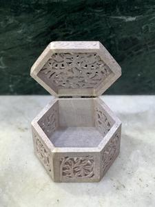 Marble Soapstone Jewelry <b>Box</b> Handmade Carved Jewelry Storage Eco-Friendly <b>Keepsake</b> <b>Box</b> Elegant Decorative Gift <b>for</b> Women - Product Image 2