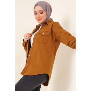 แจ็คเก็ตยีนส์กระดุมสแน็ปของผู้หญิงสียาสูบ - Product Image 4