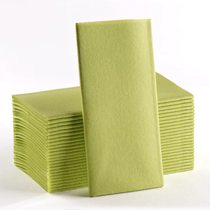 Kiwi Vert Lin-Feel Airlaid Bookfold Dîner Serviettes Jetable Tissu Invité Serviettes Partie Prêt Carton Emballé USA Expédition - Product Image 2