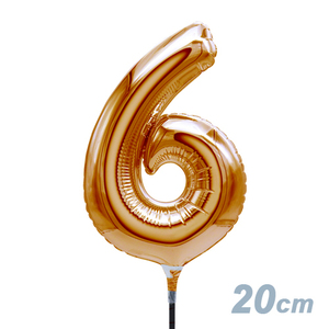 Celebración elegante Fiesta de cumpleaños japonesa Globos Oro 7 "Número en forma grande - Product Image 6