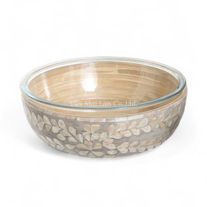Elegantes Cuencos Clásicos de Nácar con Incrustaciones de Concha Decorativa, Material Natural Ecológico, Uso en Mesa de Hogar, Vietnam - Product Image 1