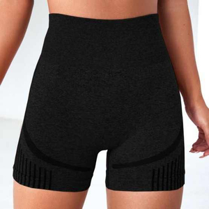 Pantalones cortos de gimnasio con cordón medio personalizados para mujer, mallas de Yoga elásticas de secado rápido de longitud completa, patrón sólido informal de alta visibilidad - Product Image 4