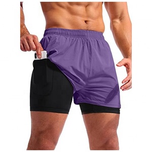 Pantalones Cortos Deportivos de Nailon/Algodón Premium con Cintura Elástica, Diseño Sólido, Secado Rápido y Transpirables - Product Image 3