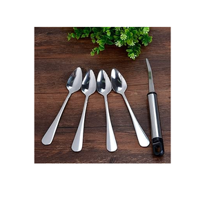 ช้อนเกรปฟรุตทำจากเหล็กเป็นมิตรกับสิ่งแวดล้อมช้อนขูดผลไม้ช้อนตักไอศกรีมมีดแกะสลักผลไม้แบบมีโลโก้ - Product Image 1