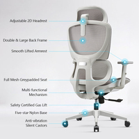 Fauteuil de Bureau Ergonomique en Maille Pivotant à Hauteur Réglable avec Accoudoirs Relevables pour Salles de Conférence, Réunion et Gaming