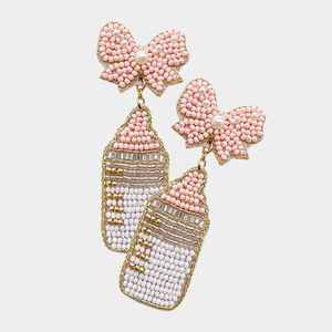 Boucles d'oreilles occidentales perlées de style européen américain Design vert jaune avec clous en or pané Ensemble de mariage bohème en gros - Product Image 2