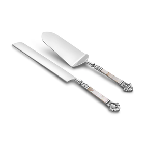 Cortador de pasteles de acero inoxidable y servidor de calidad admirable, juego de servir pasteles con mango en espiral a precios competitivos - Product Image 1