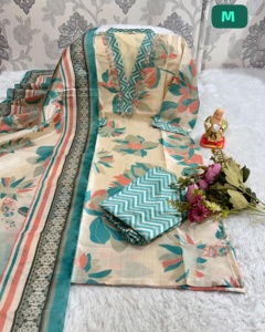 Nueva llegada Venta caliente Jarna Silk con trabajo hecho a mano Kurti Pant y Dupatta Fabricante Mayorista de Surat a la tarifa más baja - Product Image 6