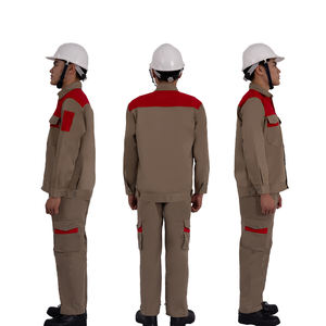 Trajes de trabajo de diseño personalizado: chaqueta soldadora y pantalones cargo con reflectante de seguridad-Uniforme de fábrica - Product Image 4