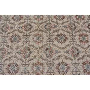 Classique Beige marron 3.3 X 6.3ft laine tapis fait main Vintage turc Patchwork Rectangle tapis pour chevet Latex support - Product Image 5