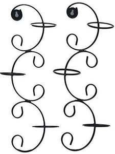 Black Metal Wall Sconce <b>Candle</b> <b>Holders</b> And Tealight for Home and Office Decor Wedding Party Events Decorative made india - Product Image 6