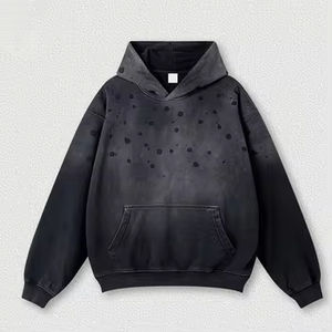 เสื้อฮู้ดดี้ผู้ชายคุณภาพสูงสำหรับฤดูหนาว ล้างสีแบบ Acid Wash บริการ OEM ระบายอากาศได้ดี ยั่งยืน ป้องกันรอยยับ ขายดีที่สุด - Product Image 1