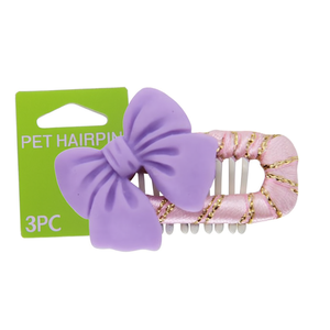 Lot de 3 pinces à cheveux nœud papillon pour animaux de compagnie, accessoires de toilettage pour chiens et chats, nœuds de haute qualité pour animaux - Product Image 3