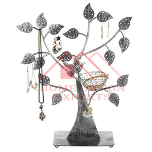 Arbre en métal galvanisé Présentoir à bijoux en métal fini pour bijoux en or et artificiels Organisateur de table - Product Image 5