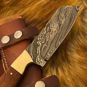 OEM High Carbon 7 Inch Damascus Kitchen Cleaver <b>Knife</b> VG10 Steel with Wooden Handle Minimum Order 5 Pcs - Product Image 2