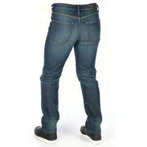 Pantalones vaqueros de moto Blindados de mezclilla azul con protectores de rodilla CE Nivel 2 transpirables de secado rápido ajuste recto para hombres-D-Ride Moto - Product Image 4