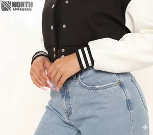 Chaqueta de mujer con letras a la moda de primavera, ropa de invierno, abrigo de mujer, chaqueta universitaria personalizada para mujer, chaqueta de cuero personalizada - Product Image 3