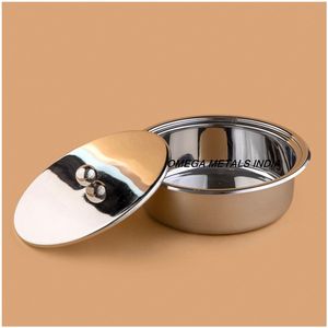 Casserole en métal d'excellente conception avec couvercle poli miroir en acier inoxydable Hotpot de haute qualité pour la décoration de table - Product Image 6