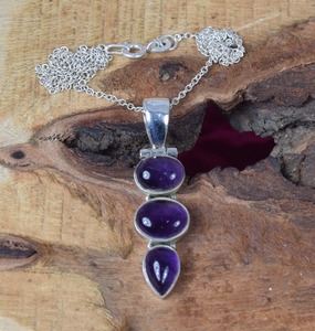 Joyería de piedras preciosas de amatista, colgante indio de la mejor calidad, colgante de Plata de Ley 925, regalo de boda para el amor con joyería de sello 925 - Product Image 5