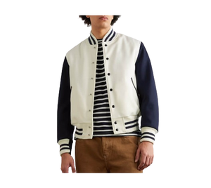 Super Quality Custom Logo Embroidery 100% Wool Streetwear Varsity Jacket Varsity CollegeBaseballjacket for men DDP Shipping - Product Image 3