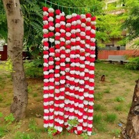 Nieuwe oranje plastic handgemaakte kunstmatige goudsbloemenkrans Indiase bruiloft feest Halloween afstuderen Vaderdag bloemen
