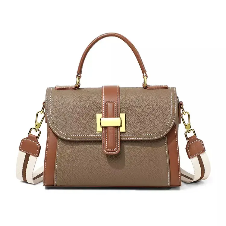 Hochwertige modische große Schultertasche Damen tägliche Handtasche Einkaufstasche gestreift beste Qualität für Online-Verkauf