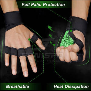 Gants de gymnastique demi-doigts en néoprène personnalisables Gants de fitness d'entraînement pour l'haltérophilie Concevez votre propre équipement d'entraînement - Product Image 3