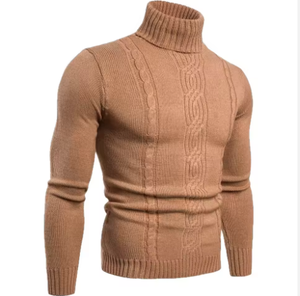Classic Men's Winter Warm Fleece Pullover Knitwear Sweater Cozy & Comfy with Comfortable <b>Stretchy</b> <b>Fabric</b> Sustainable Logo Front - Product Image 4