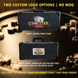 Estuche Profesional Personalizado con Logotipo, Sin Pedido Mínimo, de Aluminio Negro de 600CT, 62x30x12cm, Grande, Vacío, para Fichas de Póker, para Noches de <span class=keywords><strong>Casino</strong></span> - Product Image 4