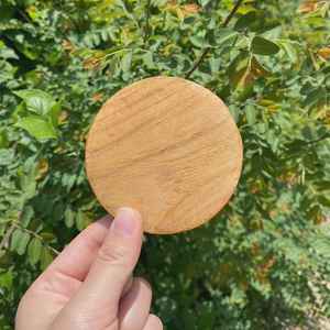 Ensemble de sous-verres en bois de teck de caboteur de noyer, ensemble de 5 sous-verres en bois de 3 pouces - Product Image 1