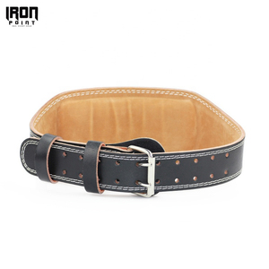 เข็มขัดยกน้ำหนักหนังแท้ IRON PUNCH INDUSTRIES ปรับได้ ไม่ลื่น รองรับเอว สำหรับการฝึกความแข็งแรง แบบยูนิเซ็กซ์ ปิดด้วยหัวเข็มขัด - Product Image 3